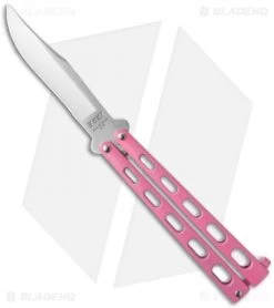 Bear & Son 5" Butterfly Knife Pink (4" Satin) 114PK