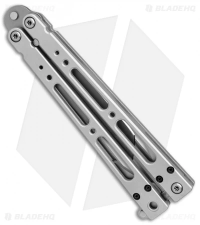 Bear OPS Bear Song IV Tanto Butterfly Knife Aluminum (3.75" Bead Blast) - Image 3