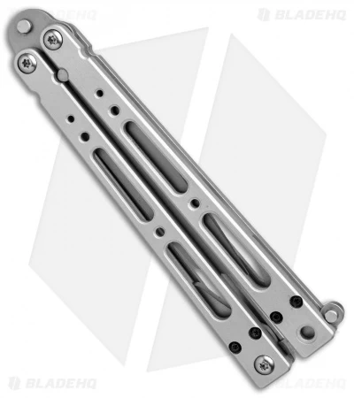 Bear OPS Bear Song IV Tanto Butterfly Knife Aluminum (3.75" Bead Blast) - Image 2
