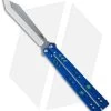 BRS Premium Replicant Balisong Butterfly Knife Blue G-10/Green Ti (4.5" SW)