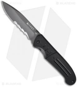 CRKT Ignitor T Spring Assisted Knife W/ Black G10 (3.38" Gray Serr) 6865