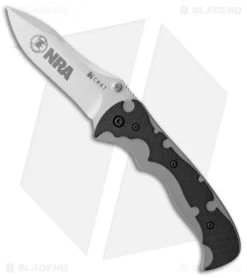 CRKT My Tighe Spring Assisted Knife (3.625" Satin Plain) 1090 *NRA Logo