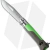 Opinel Knives No. 8 Outdoor Stainless Steel Knife Green (3.25" Satin Serr)
