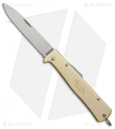 Otter Mercator Lockback Folding Knife Brass (3.5" Satin) CS