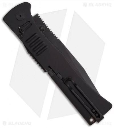 SOG SlimJim XL Black Assisted Opening Knife (4.18" Black Plain) SJ-52 - Image 2