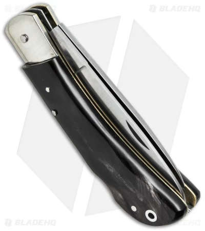 AKC Speed Hunter 2 Blade Automatic Italian Knife Dark Horn (3" Polish) - Image 2
